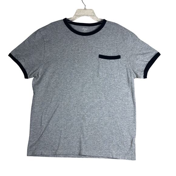 J. Crew Factory Other - J. Crew Slub Cotton Ringer T-Shirt Blue/Grey Size XL Short Sleeve 100% Cotton